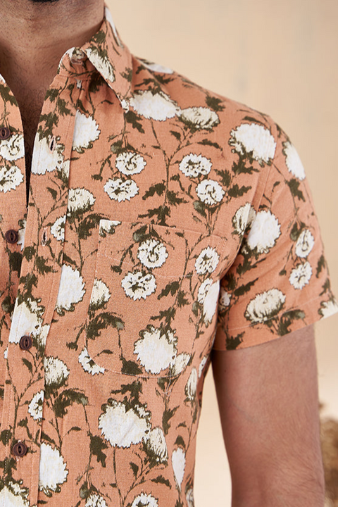 Weekend Printed Shirt In Cotton Linen