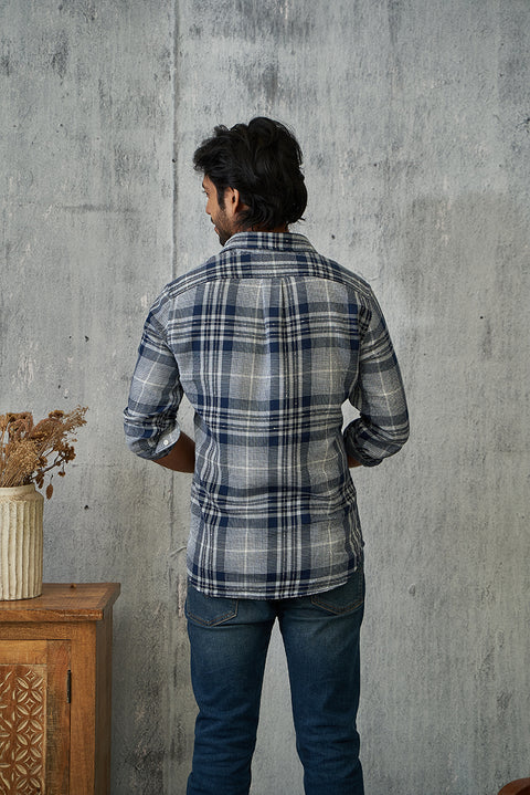 Effortless Blue Checkmate Shirt