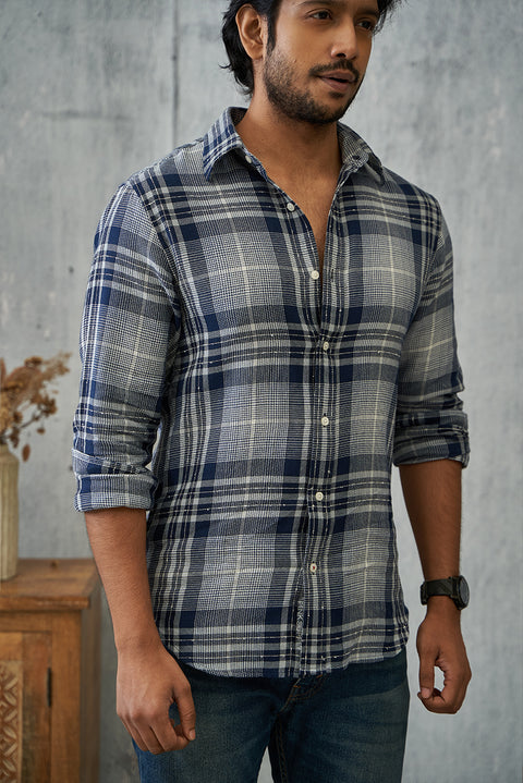 Effortless Blue Checkmate Shirt