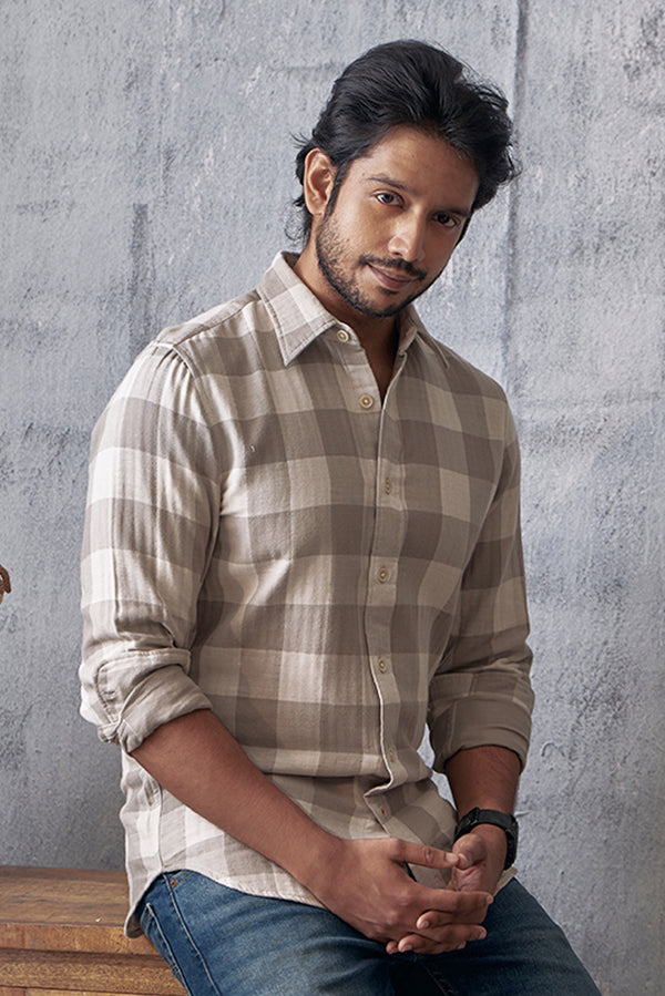 Herringbone buffalo checks