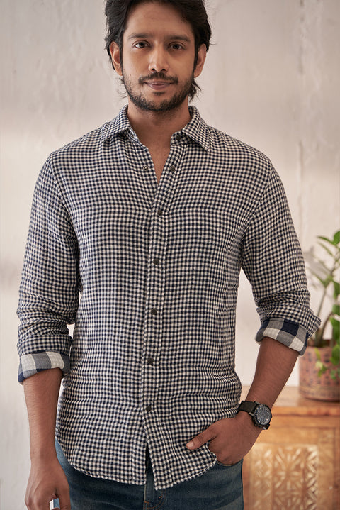 Mini Checks Double Fabric Shirt