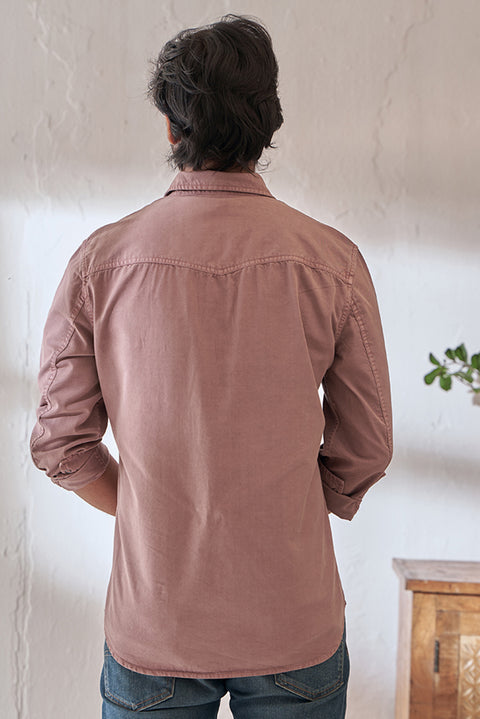 Dusty Rose Snap Shirt