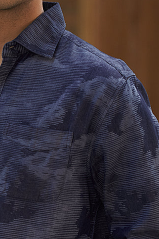 Indigo Laser Lab Denim Shirt