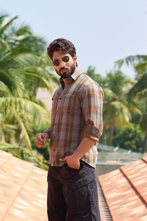 Smoky Sunrise light weight flannel shirt