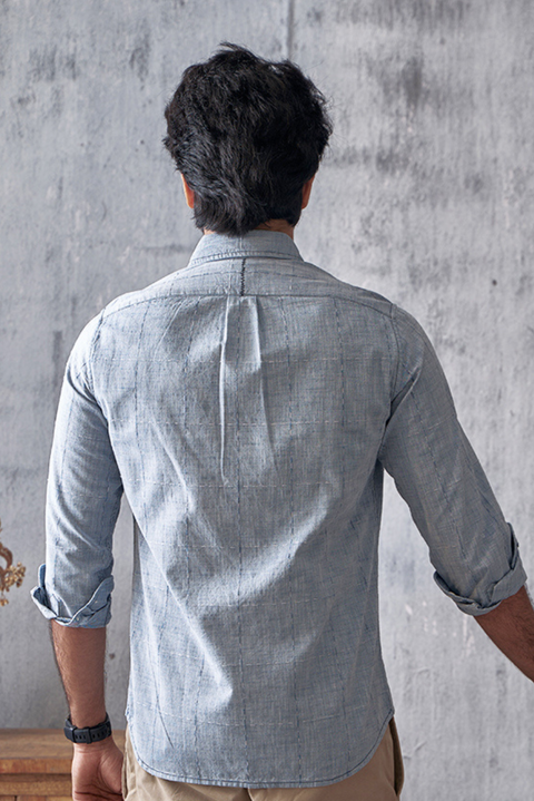 Chambray Checks With Woven Designs