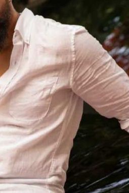 Summer White Linen Beach Shirt For Men