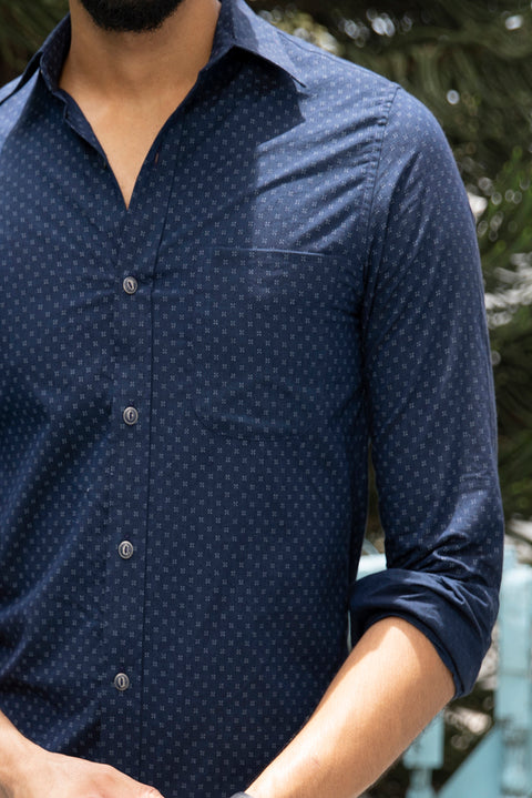 Indigo Printed Shirt