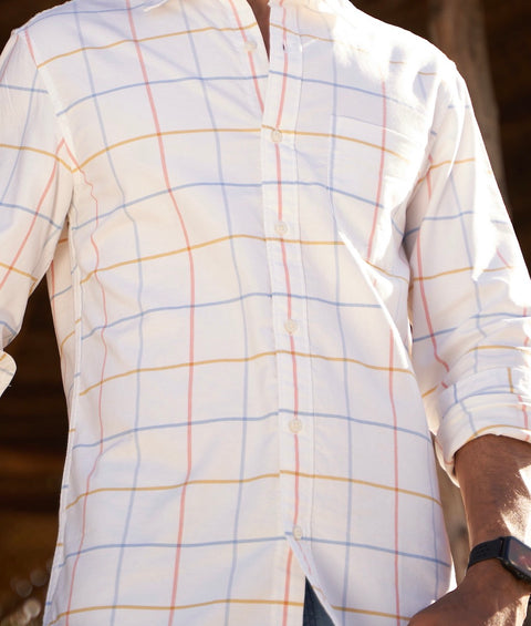 White Multicolor Checks Oxford Shirt