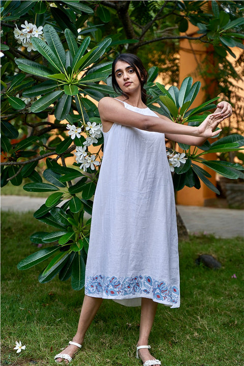 Halter Neck Linen Dress