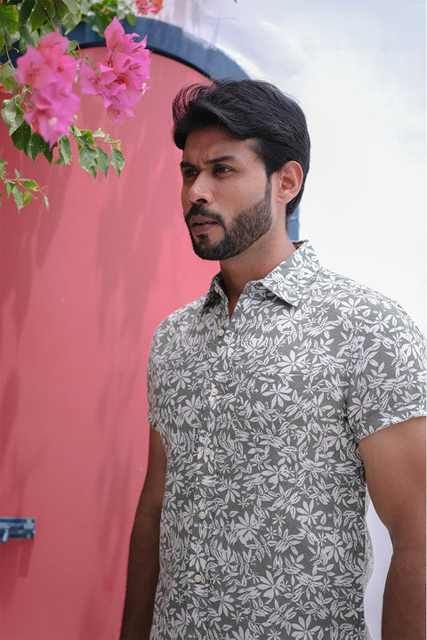 Printed Linen Cotton Shirt