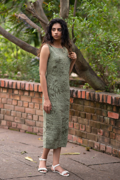 Foliage Print Dress