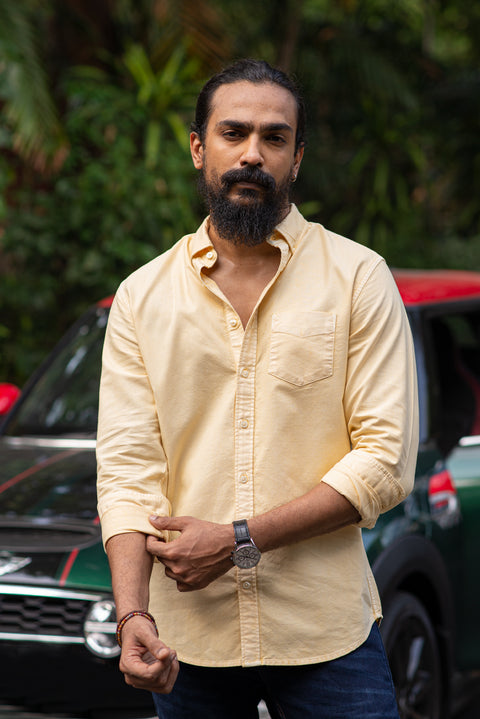 Bright Yellow Clay Dyed Oxford Shirt