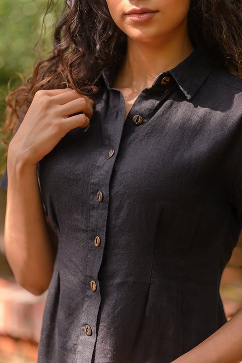 Black Linen Dress