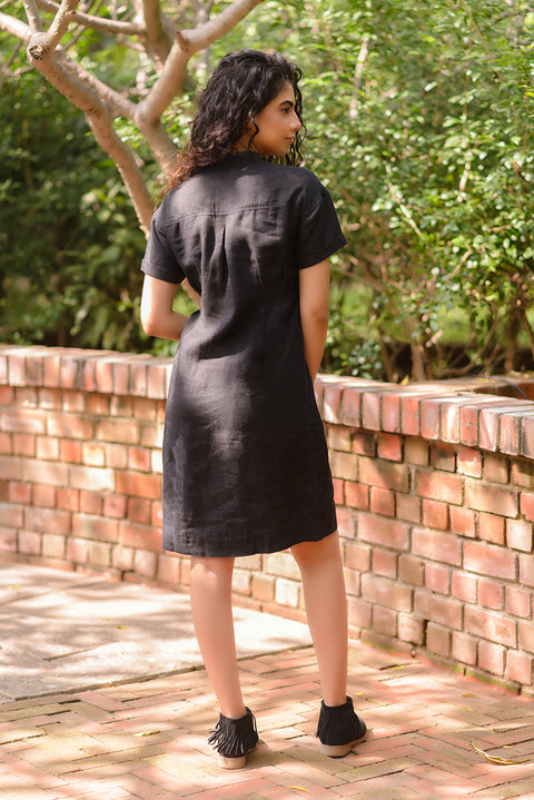 Black Linen Dress