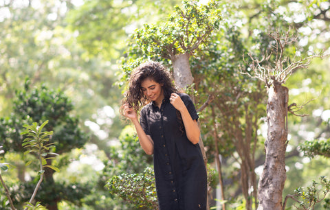 Black Linen Dress