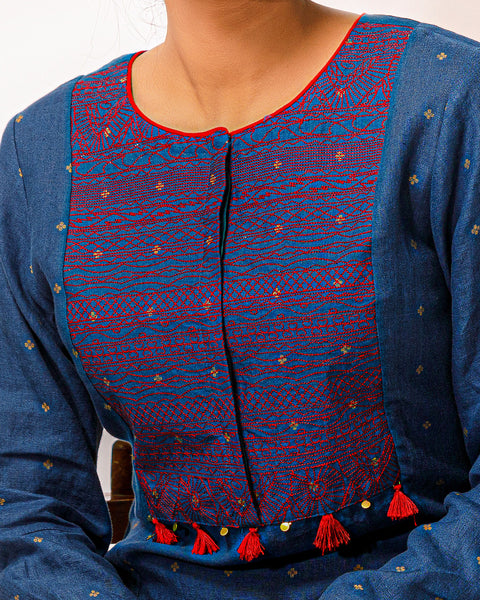 Linen Embroidery Kurta