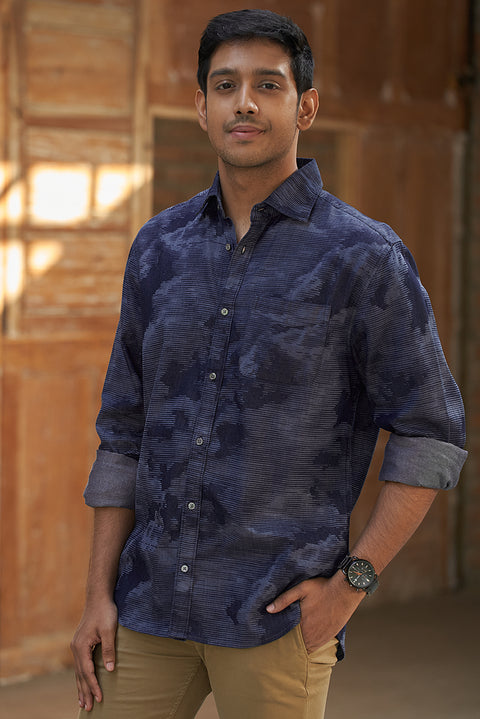 Indigo Laser Lab Denim Shirt