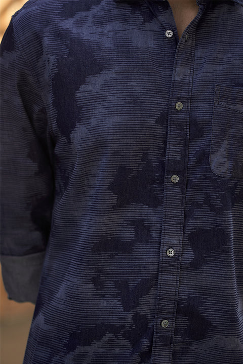 Indigo Laser Lab Denim Shirt