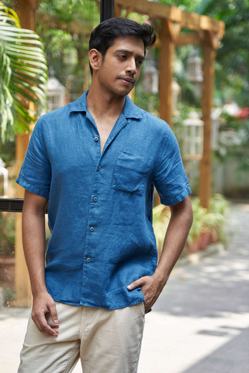 Camp Collar Cobalt blue