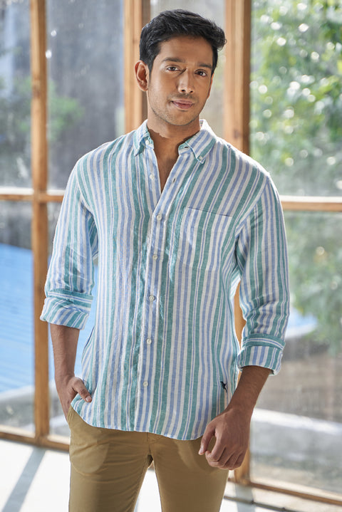 Roman Stripes Linen Shirt