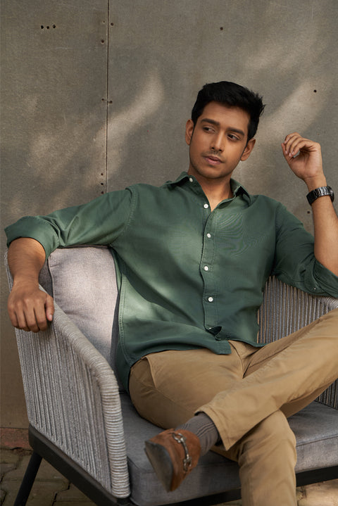 Basil Green Oxford Shirt