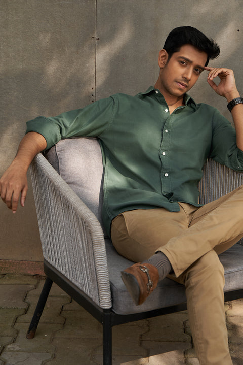 Basil Green Oxford Shirt