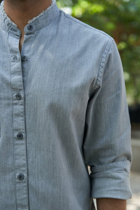 Ash Grey Denim Shirt