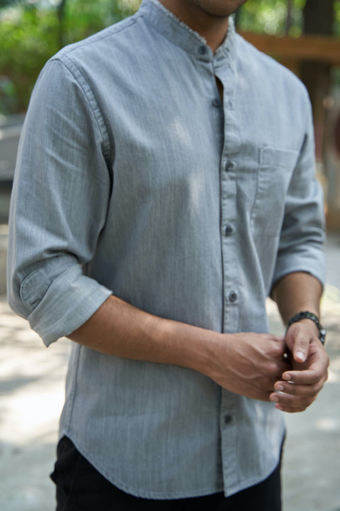 Ash Grey Denim Shirt