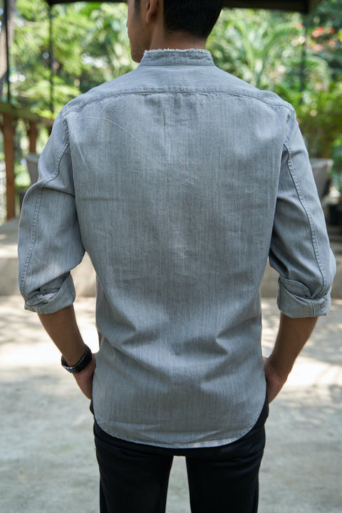 Ash Grey Denim Shirt