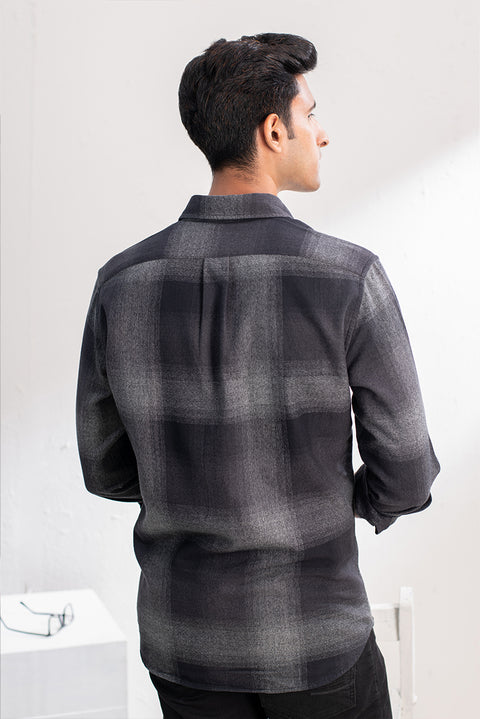 Grey Black Shadow Checks Shirt