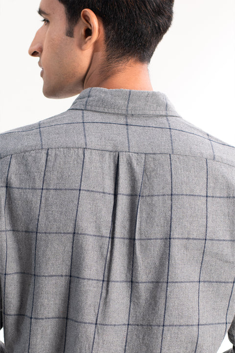 Warm Grey Checks Shirt