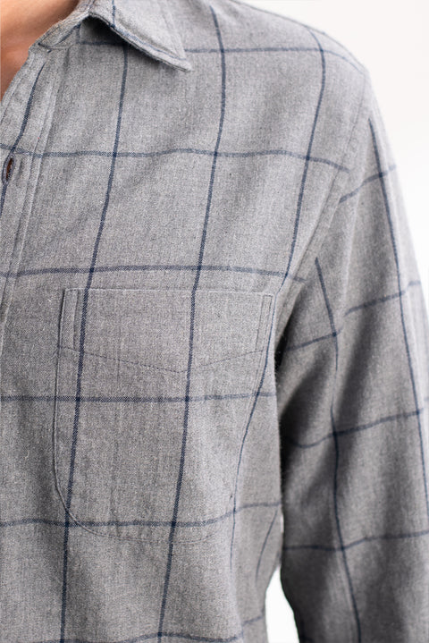 Warm Grey Checks Shirt