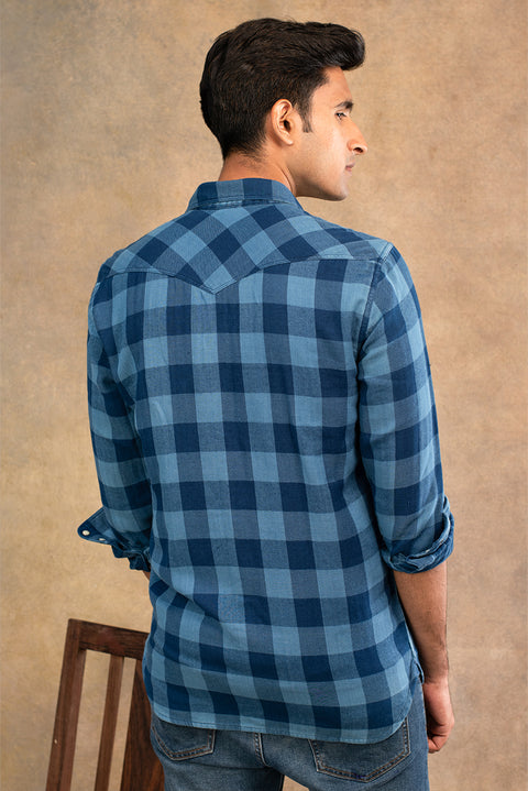 Indigo Double Fabric Shirt