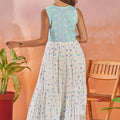 V Neck Sleeveless Dress Back View