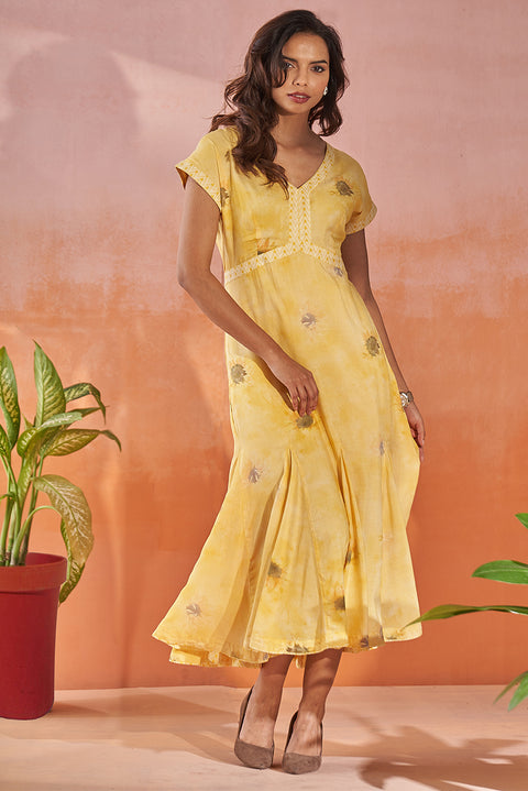 Yellow Salsa Dress Glossy looking