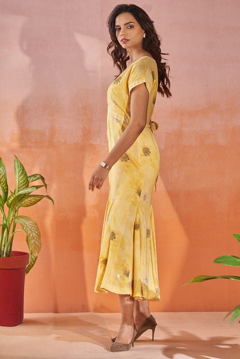 Yellow Salsa Dress Full Side  View