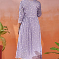 Lavender Empire Waist Dress Model Back