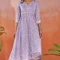 Lavender Empire Waist Dress Full View