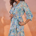 Flying Floral Dress Side View