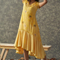 Walking the Edge Flowy Dress Side View