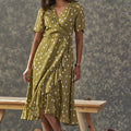 Ruffle Wrap Dress Front View
