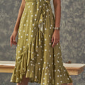 Ruffle Wrap Dress Close View