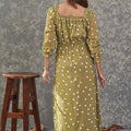 Long Dress With Square Neck Back View