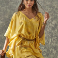 Floral Cord Set Dress Close View