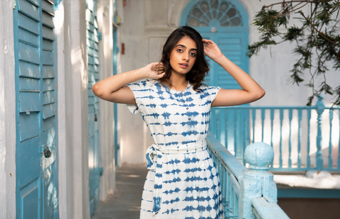 Indigo Linen Dress